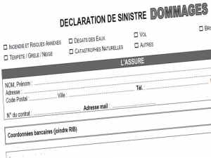 déclaration de sinistre lettre